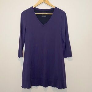 Lysse Long Sleeve Shapewear Layered Purple Top‎ S